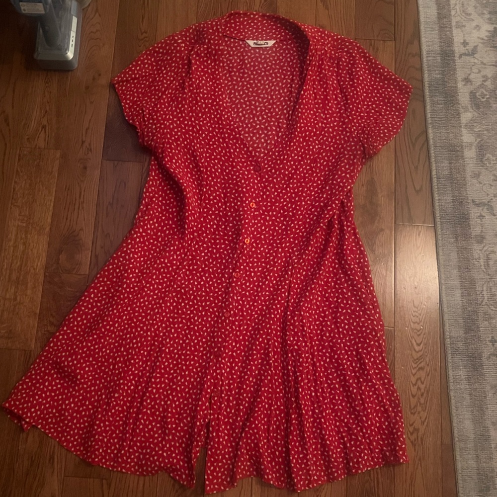 Rolla's Red Dress with White Patterns